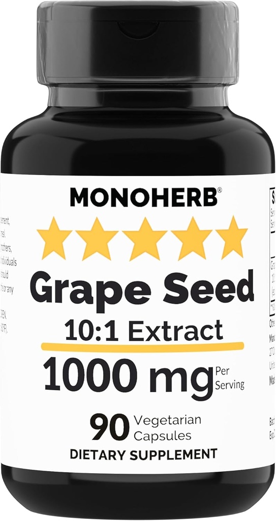 Estratto di semi di Uva MONOHERB 1000 mg - 90 capsule vegetariane