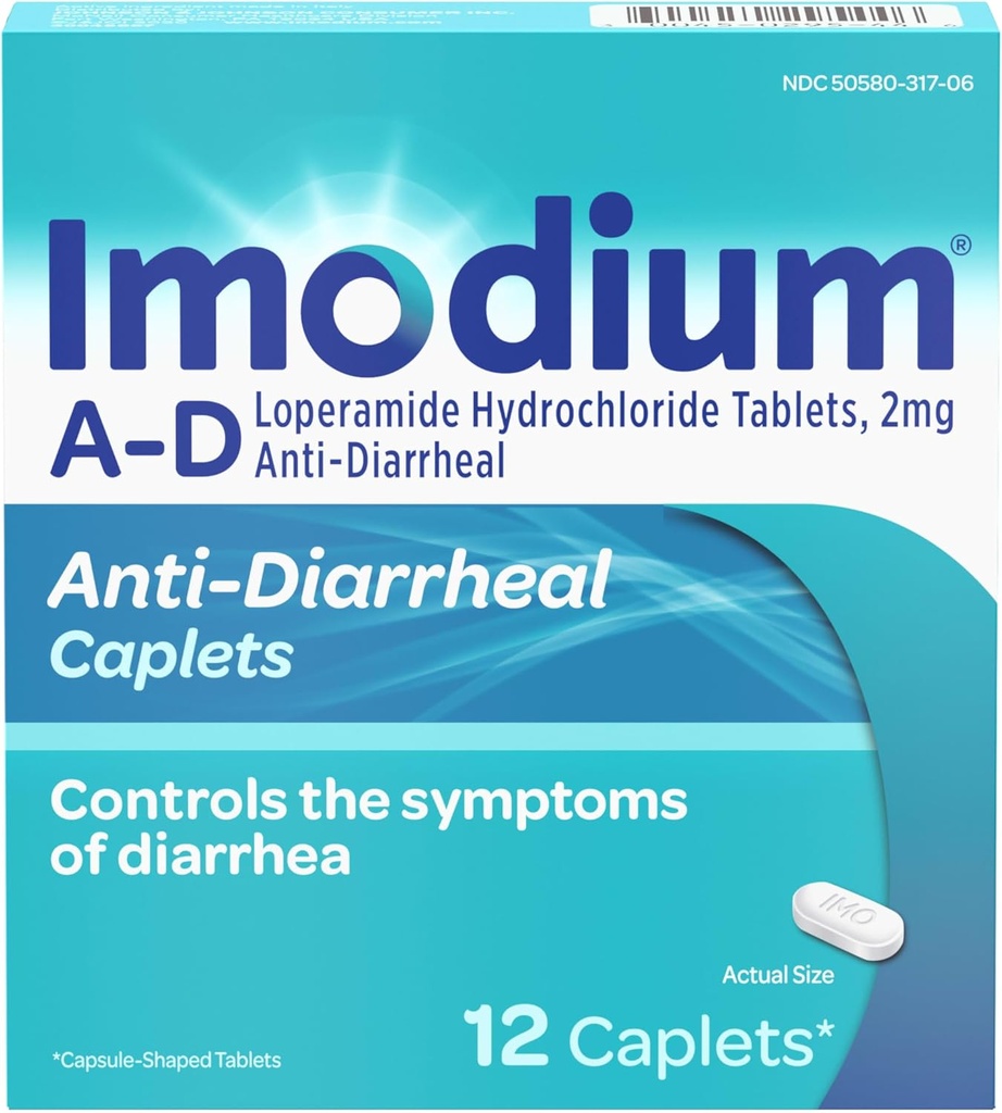 Capelli di sollievo di diarrea di Imodium AD con cloridrato di Loperamide, 12 conte