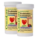 CHILDLIFE ESSENTIALS ChildBiotics with Colostrum- Probiotics for Kids, Probiotics for Digestive Health, Chewables, Children's Probiotics, Colostrum for Kids - Natural Berry, 92 Tablets (Pack of 2)