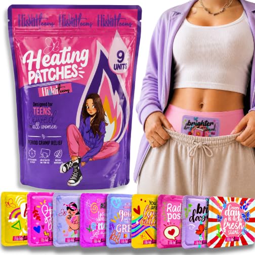 Periodo di riscaldamento Pad per Cramps – Kit di periodo per adolescenti, adolescenti, ragazze e donne Essentials -Period Stuff -Disposable Caldaia per Rilievo Menstruale di Cramp Pain, Terapia di calore portatile