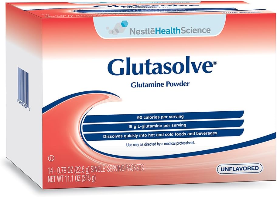 Glutasolve Glutamine Polvere, non aromatizzata, 0.79 Oz Packet, 14 Pack