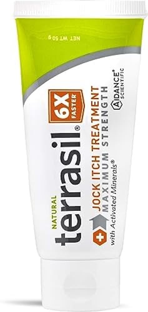 terrasil Jock Itch Antifungal Trattamento Extra Forza -Clinically Proven Clotrimazole per efficace Jock Itch Trattamento, All-Natural Soothing Care & Fast Relief di Jock Itch (50g)