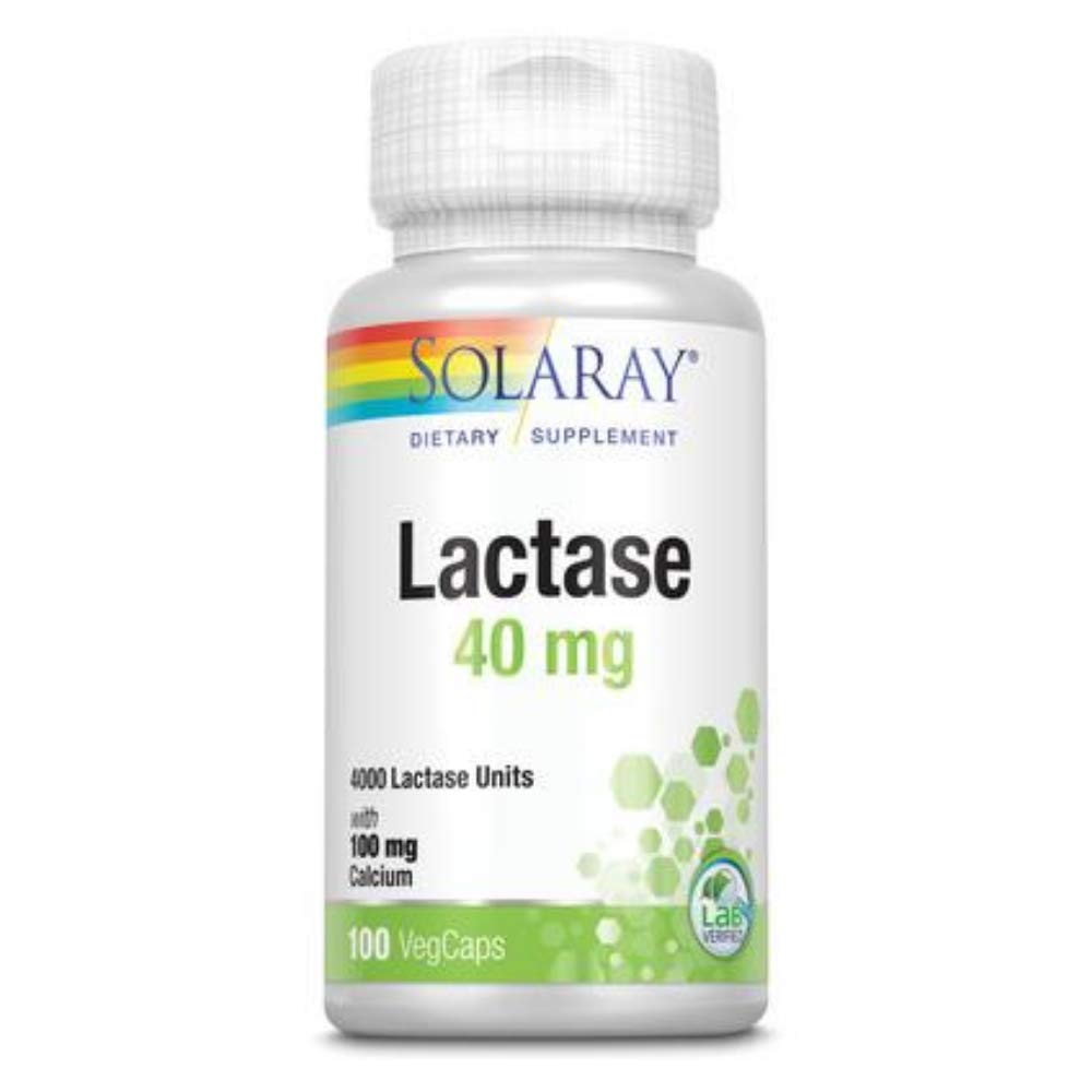 SOLARAY Lactase Capsule, 40mg | 100 Count