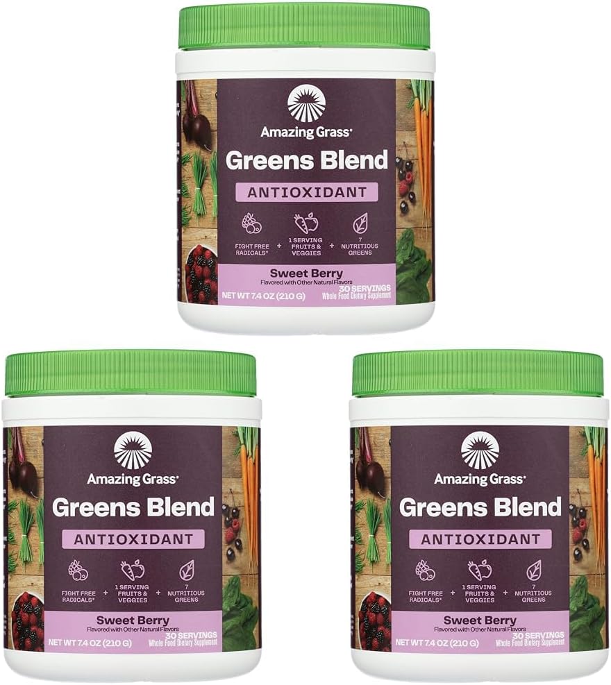Sorprendente erba dolce berbera antiossidante polvere superfood, 7.4 OZ (pacchetto di 3)