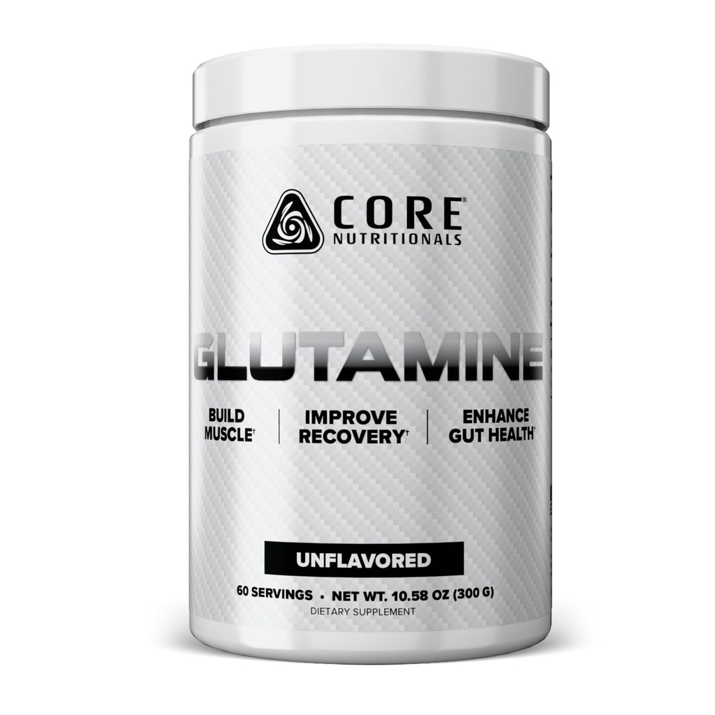 Nutrizioni Nutrizioni Nutrizioni Nutrizione Glutamina Aminoacido | Migliorare il recupero & Ripristino Livelli L-Glutamina | Supporto immunitario, Muscle Build, Gut Health | 60 Servings (Unflavored)