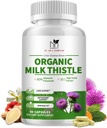 Integratore di disintossicazione del fegato del cardo del latte biologico - Formula 15-in-1 con Silymarin, Antiossidanti, & miscela di erbe - 90 capsule