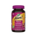 La Via della Natura Viva! Prenatal Premium Gummy Multivitamin, Folato ad alta potenza, DHA a base vegetale, Vegetariano, Fragola e Limone aromatizzato, 75 Gummies
