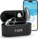 Apparecchi acustici (non amplificatori), apparecchi acustici ricaricabili Bluetooth per adulti anziani, apparecchi acustici intelligenti OTC di qualità del suono superiore con cancellazione del rumore, Bluetooth Enabled & App Control, 4 modalità