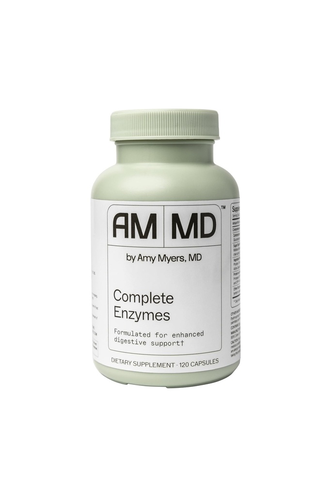 Amy Myers MD Complete Enzymes - Gut Care & Digestive Health Support Supplement - Daily Healthy Microbiome Support Nutritional Supplement - 120 Capsule