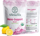 Meno-Support BloatX Organic Menopause Rilievo: Balances & Supports Hot Flashes, Ormoni, Moods Swings, Night Sweats, & Bloating with Black Cohosh, Red Clover & Dong Quai. Aroma di limone fresco naturale.