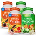 Semplicemente Naturale's Pledge - Confezionato con 42 diversi frutta e verdura - 2-Month di alimentazione - Realizzato con reale, Non OGM Whole Foods - Supporta energia &amp; benessere generale - Soy-Free - 360 Capsule