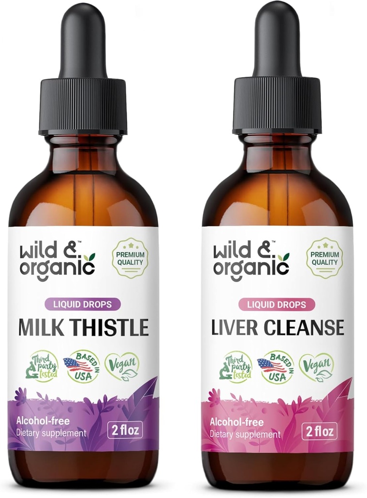 Latte selvatico e organico Tincture 2 fl oz & Liver Cleaning Tincture 2 fl oz