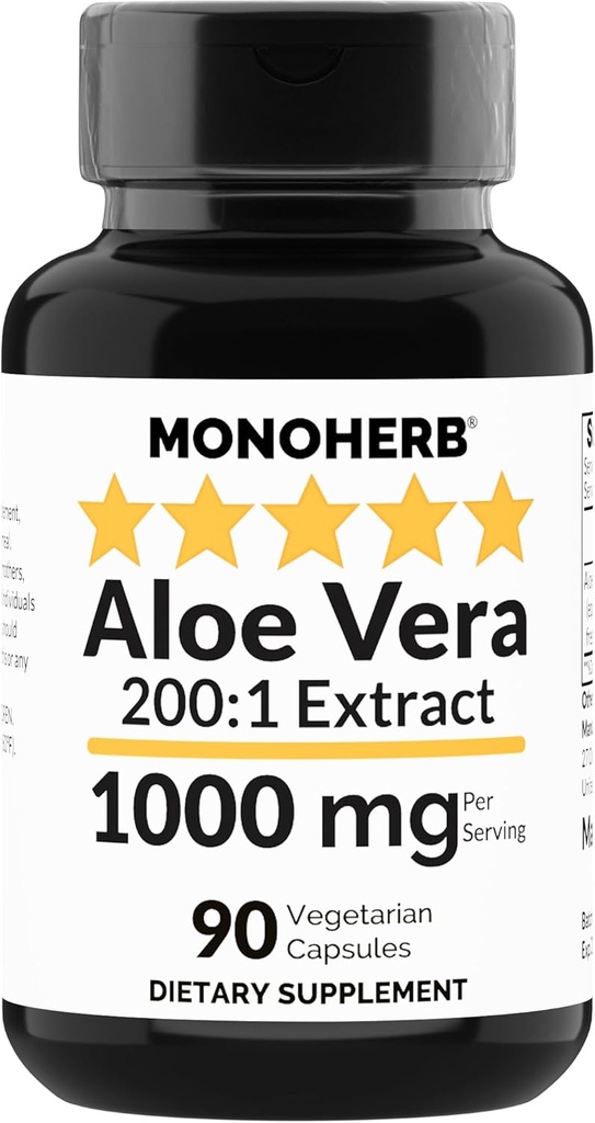 MONOHERB Aloe Vera 1000 mg - 200x estratto - 90 capsule