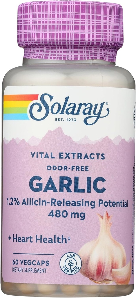 SOLARAY Aglio Supplemento, 500mg | 60 Conte