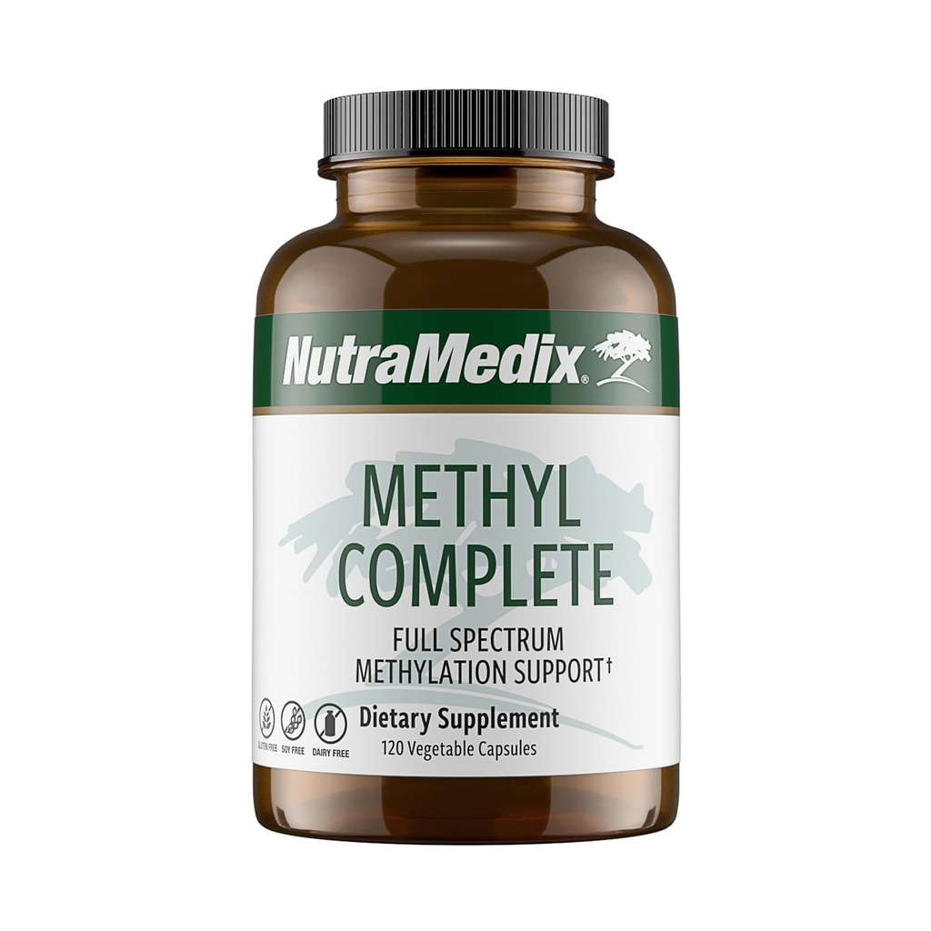 NutraMedix Methyl Complete - Complete Methylation & Energy Support Capsules - Vitamina B2, B6, B12 & Folate - con Creatina Monohydrate & Betaine Anhydrous (120 Count)