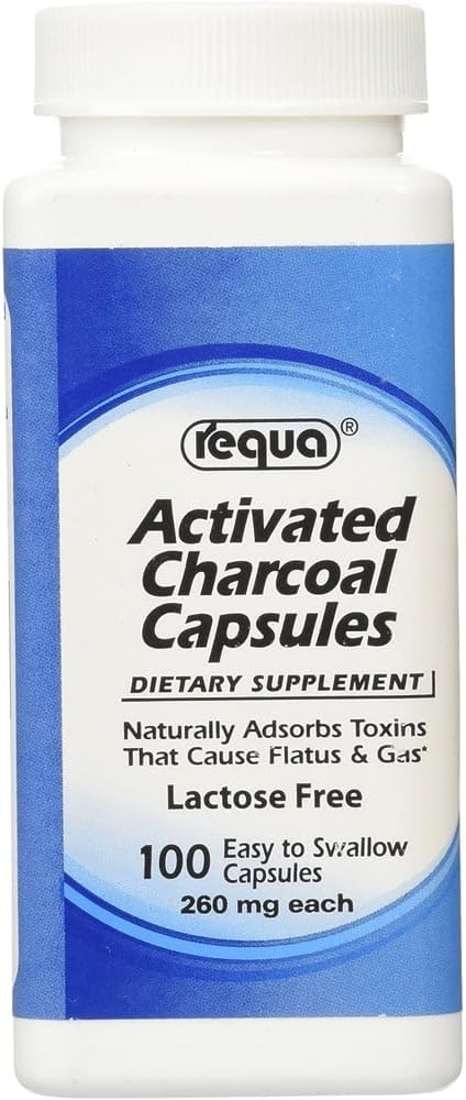 Carbone Requa attivato, 260 mg, 100 conte