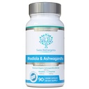 Rhodiola & Ashwagandha con L-Theanine - Premio vincitore Ashwagandha KSM-66 600mg & 1500mg Rhodiola (3% Rosavins - 1% Salidrosides) intero radice equivalente-adaogen combo- Nessun riempimento artificiale