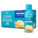 GNC Lean Shake 25 Protein Shake, Clinically Proven Weight Management, Meal Sostituzione, 25g Protein con Zero Aggiunto Zucchero, Pronti a Bere, Crema Banana, Confezione da 12