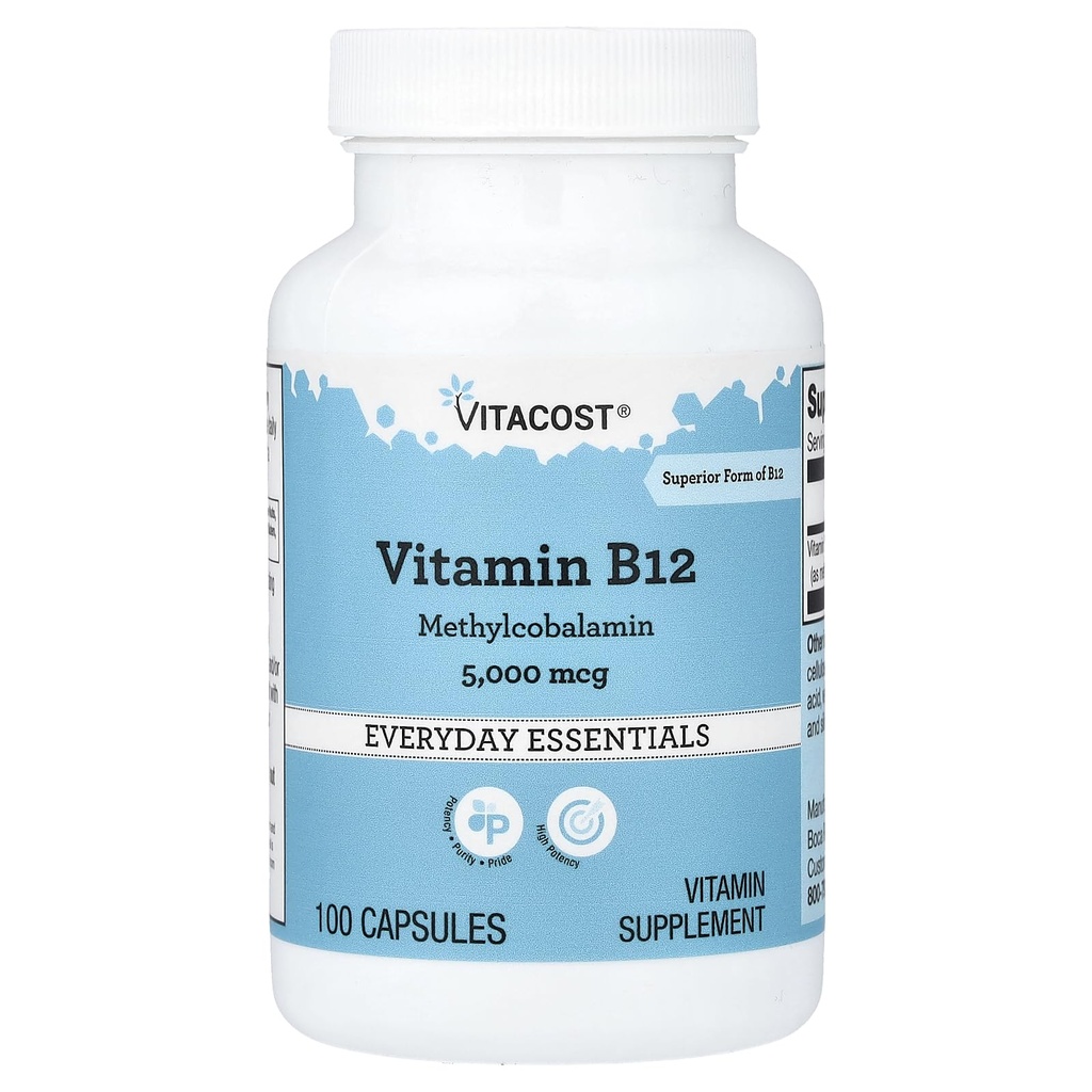 Vitacost Vitamina B-12 Methylcobalamin - 5000 mcg - 100 capsule