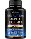Acido alfa lipoico 600mg - ALA Supplemento Antiossidante per Nerve, Energy & Metabolism Support - Resistenza extra con Benfotiamine, B1 & B12 - Lab Tested, Non-GMO & Vegan - 120 capsule, 2 mesi di fornitura