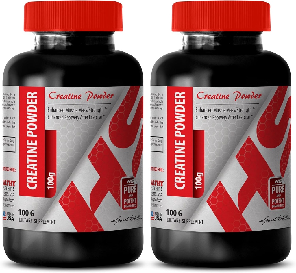 Body Builder Powder - CREATINE Powder 100G - Creatine Build Muscle - 2 Bottiglia (Powder)