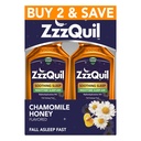 ZzzQuil Liquid Sleep Aid, Soothing Sleep, Diphenhydramine 50mg HCl, Camomilla Honey Flavored, Nighttime Sleep Aid Liquid, Sleep Aids for Adults, 2 Pack, 24 FL OZ