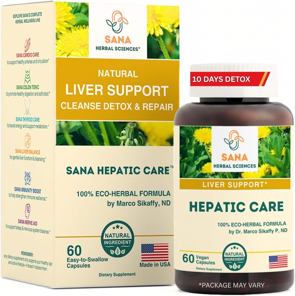 Active Liver Cleanse & Detox – 1800mg Herbal Formula con latte biologico Thistle, Turmeric & Dandelion Root – Supporta Fatty Liver Repair & Daily Liver Health – di Sana Herbal