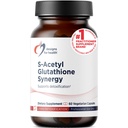 Progetti per salute S-Acetyl Glutathione Synergy - 200mg S-A-GSH con NAC + Vitamina B6 - Supplemento antiossidante non OGM per aiutare a sostenere la disintossicazione normale (60 capsule)