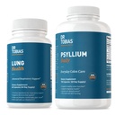 Dr. Tobias Lung Health & Psyllium Supplementi giornalieri, Lung Cleanse & Detox Formula, Supporta i movimenti sani di tassello con Psyllium Husk, Vitamina C, Butterbur, Quercetin, Daily Fiber e Lung Supplemento