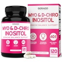 Myo-Inositol & D-Chiro Inositol Supplemento per le donne (120 capsule, 2050mg per porzione Ideale 40:1 Ratio Myo Inositol) Equilibrio dell'ormone per le donne - Terze Parti Testata, Vegan Safe & USA Made - 120 Count