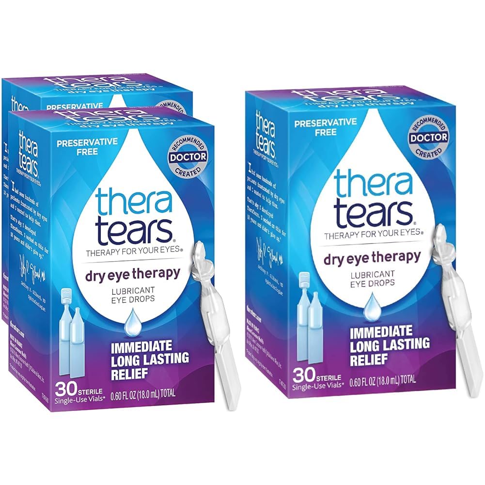 TheraTears Dry Eye Therapy Drops Preservative Free 30 Vials 2 Pack Dry Eye Therapy Lubricating Eye Drops Preservative Free 30 Vials