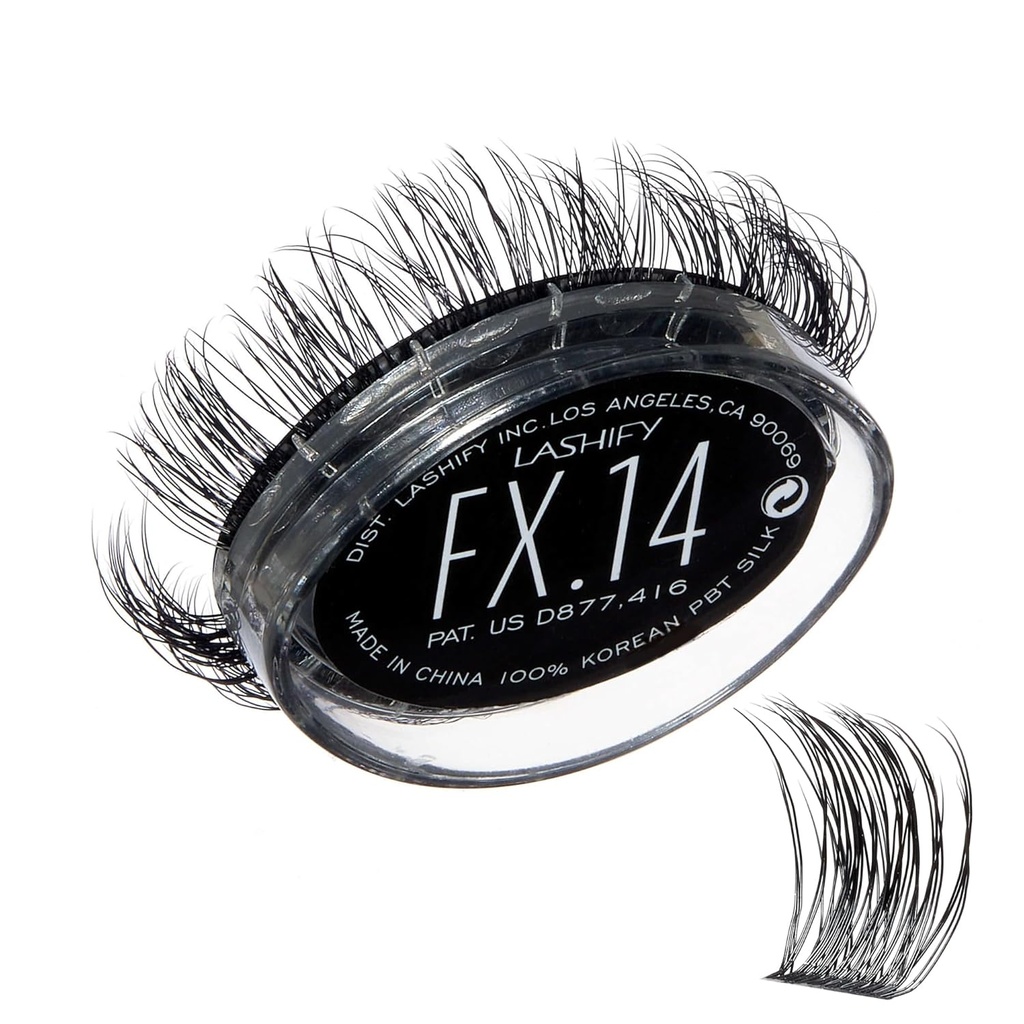Lashify Fluffy FX 14mm Gossamer DIY Eyelash Extensions Refill, Per la più Curliest e Fluttery Aspetto, Nero, Easy False Lashes