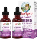 Elderberry Syrup | USDA Organic Elderberry | Sugar Free Adults & Kids Immune Support Supplemento per Età 1+ | Clean Label Project Verificato, Vegan, Non OGM, Gluten Free | 1 Fl Oz (2 Pack)