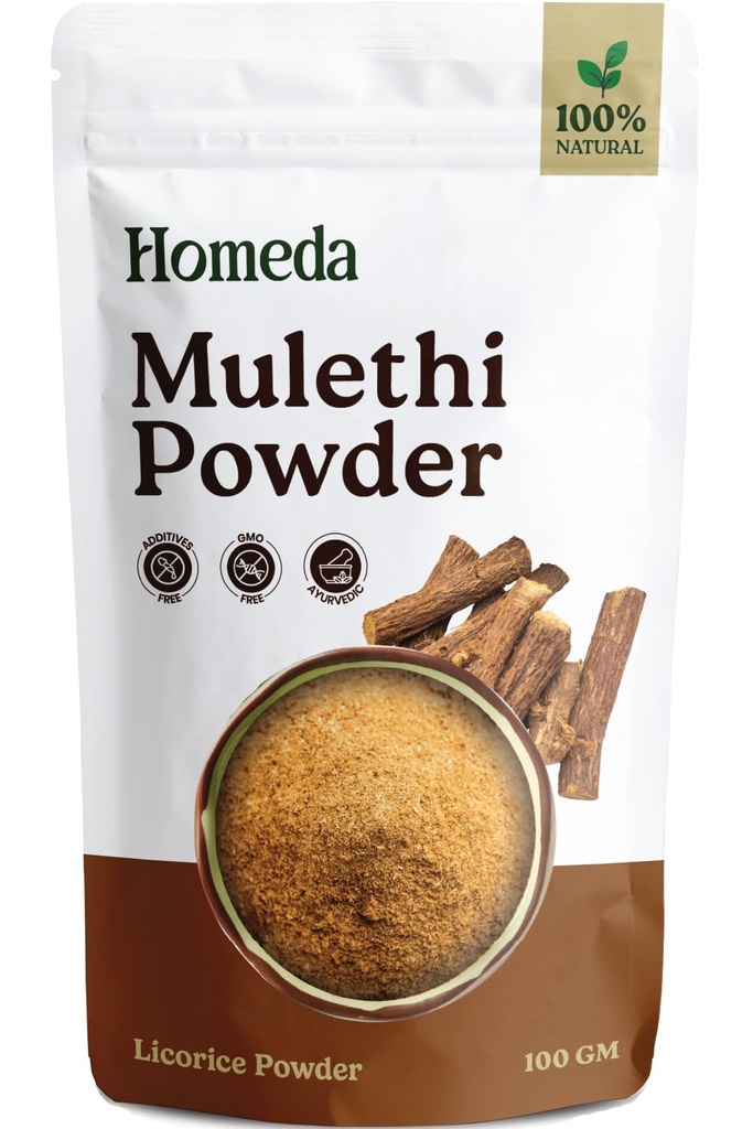 Polvere di radice di liquirizia organica (3,5 oz - 100g), polvere di Mulethi organico per il viso, estratto di radice di liquirizia puro per la pelle, Regaliz Raiz Organico Dried Liquorice Roots Herb, Extracto De Regalis 0.2 lb
