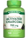 La verità della natura ha attivato capsule di carbone 780 mg | 150 pillole | da Coconut Shells | Non-GMO & Gluten Supplemento gratuito