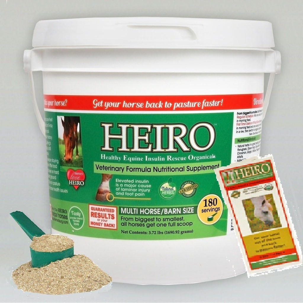 Heiro Healthy Equine Cavallo Isolante Resistant Rescue Organicals 90 giorni Alimentazione e libretto informativo gratuito