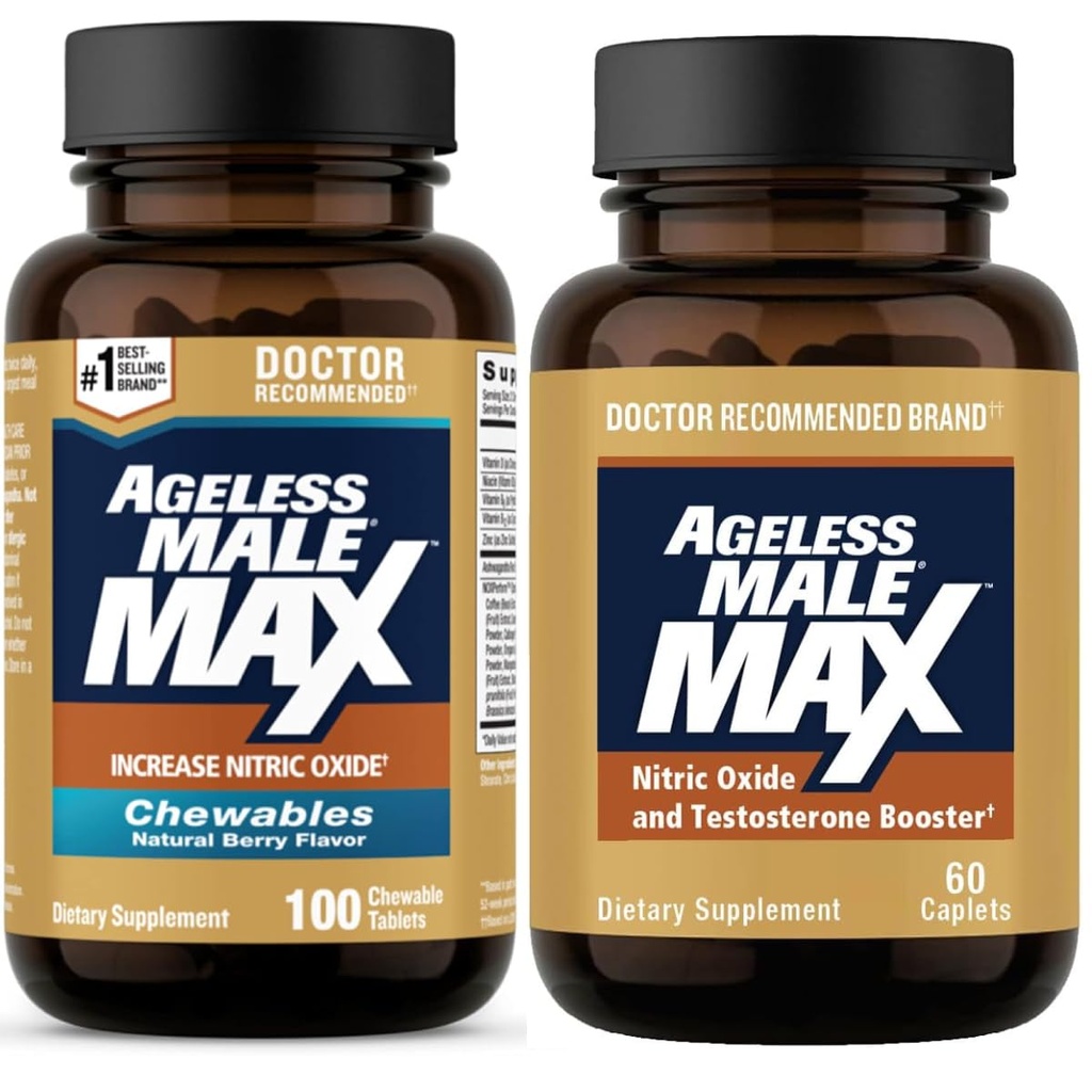Male senza età Max Nitric Oxide Booster e Testosterone Booster per gli uomini