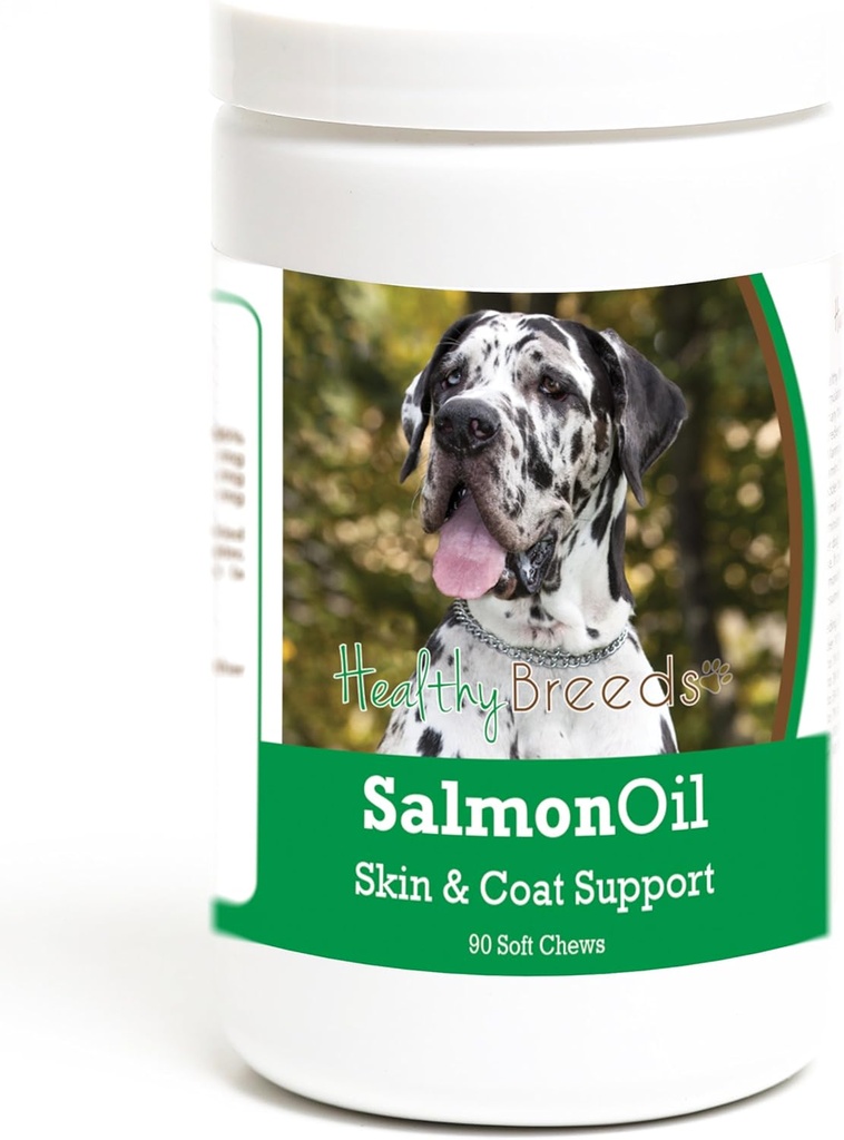Allevamenti sani Grande dane Salmon olio Soft Chews 90 conte