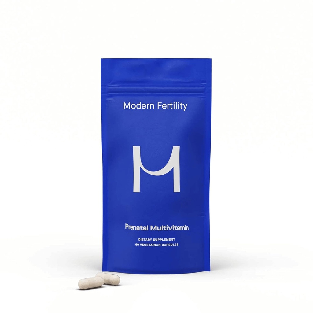 Multivitamina prenatale della fertilità moderna | Sviluppato con OB-GYNs, contiene 12 nutrienti essenziali per il supporto prima, durante e dopo la gravidanza, alimentazione di 30 giorni (60 capsule)