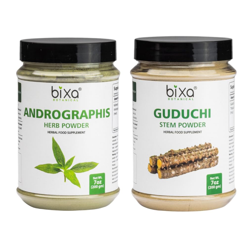 Bixa BOTANICAL Support Liver Wellness | Andrographis + Guduchi Powder | Bundle | 100% Natural Herbal Suppliment