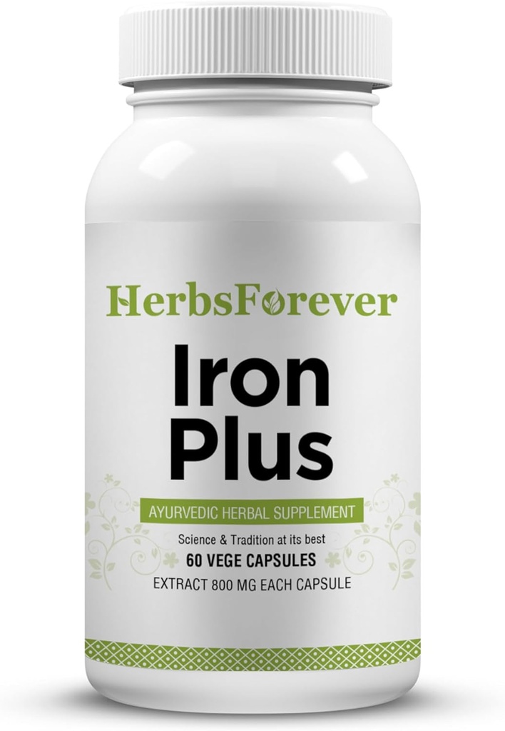 Herbsforever Iron Plus Capsules Supplemento promuove il livello di ferro 60 capsule