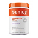 Genius BCAA Powder - 5g Vegan BCAAs L-Glutamine, Cognizin & Rhodiola Muscle Recovery Energy Support 100mg Caffeine Pre, Intra, Post-Workout Nootropic Supplement per Focus & Performance - Grape Limeade