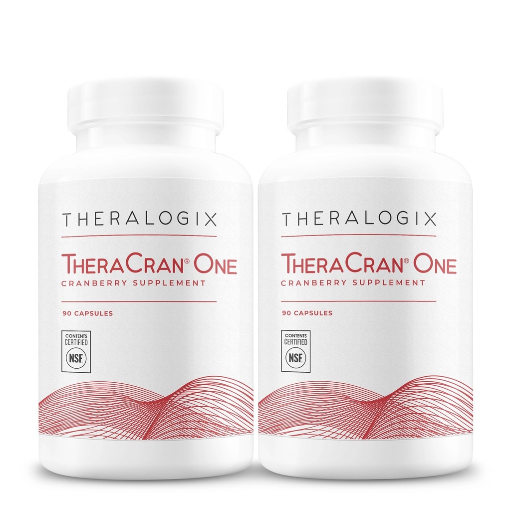 Theralogix TheraCran One Cranberry Capsules - 180-Day Supply - Supplemento di mirtilli per uomini e donne - Pillole di mirtillo per sostenere la salute del tratto urinario* - 36mg PACs per capsula - Certificato NSF, 180 Coun