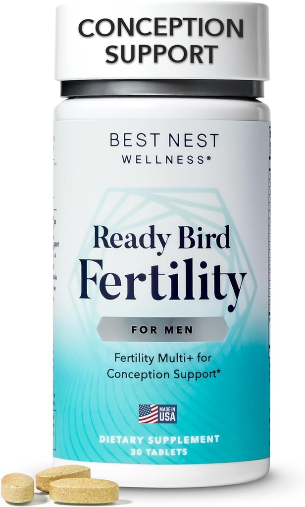 Best Nest Wellness Fertilità degli uomini - Supplemento Multivitaminico per gli uomini con vitamine etilate - Supplemento nutrizionale con Nutrienti & Antiossidanti - Supplemento con Magnesio & Zinco - 30 compresse