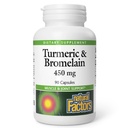Fattori naturali, Turmerico & Bromelain 450 mg, Supporto muscolare e giunto, 90 capsule