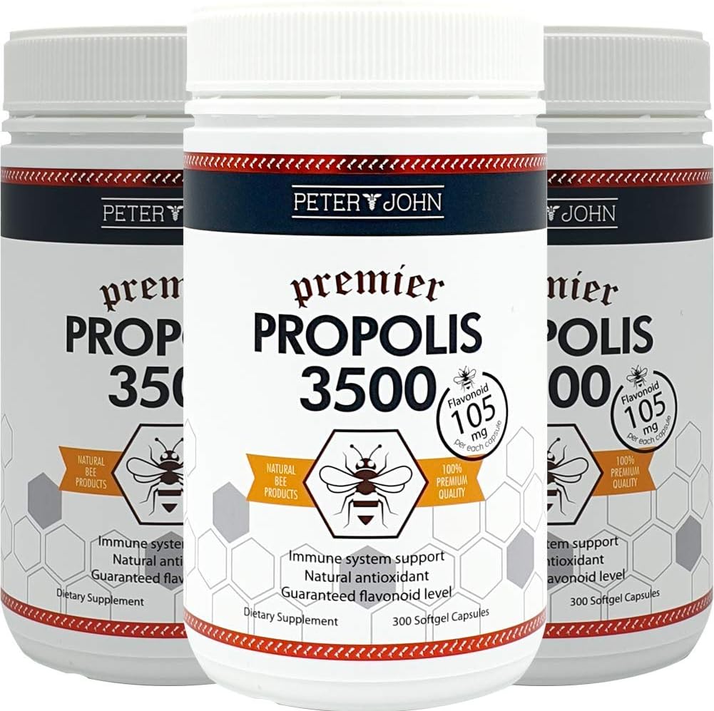 HEALTHFARM Peter John Propolis 3500 (Flavonoid 105mg) 300 capsule di softgel (3)