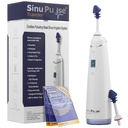 SinuPulse Traveler con 30 pacchetti Sinuair - Pulsante senza cordone Irrigazione nasale Sinus Rinse System, Risparmio spazio Cleaner & Relief Machine per il viaggio, Più efficace di Neti Pot o Nose Spray Bottiglia