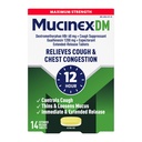 Soppressore della tosse e atteso, Mucinex DM Massima resistenza 12 ore compresse, 14ct, 1200 mg Guaifenesin, Allevia la congestione del petto, Tranquilli bagnato e tosse secca, 1 medico consigliato OTC Expectorant