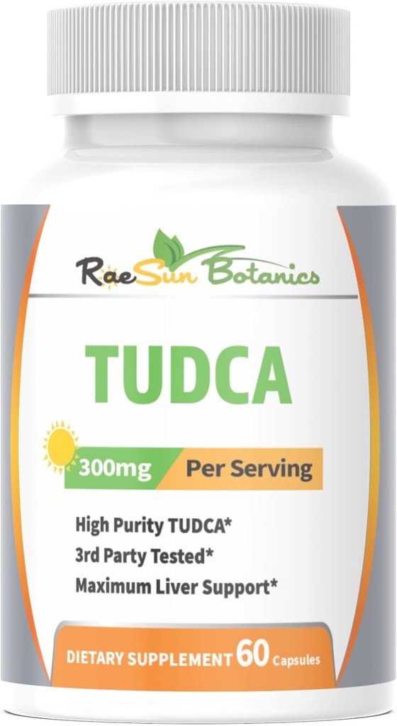 TUDCA (acido tauroursodeoxycholic), 60 capsule 300mg Serving Premium Quality 3rd Party Testato Supporto massimo del fegato