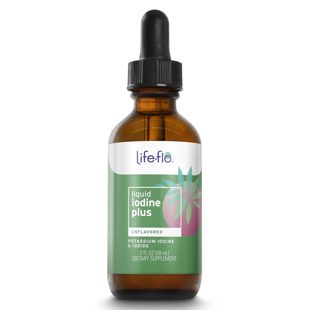 Life-flo Liquido Iodio Plus 150 mcg, Integratore di iodio per il supporto tiroideo,* Formula di energia sana e metabolismo con Iodina & Potassium Iodide, Gocce liquide non aromatizzate, Approsso. 450 Serve, 2 fl oz